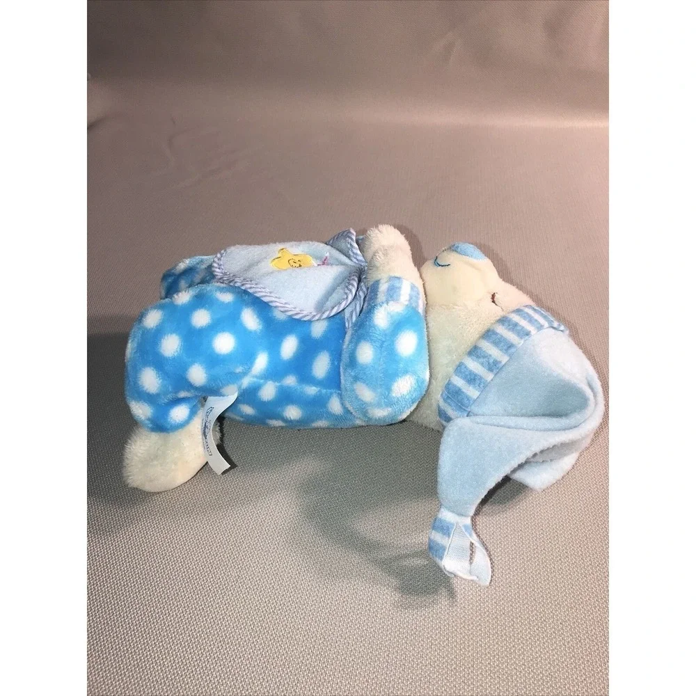 Hug Fun Sleeping Bear Blue Dots Blanket Plush Crib Baby Toy‎ Not Working